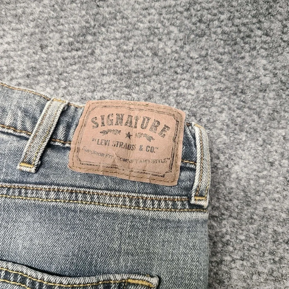 Y2k Levi Strauss Signature Jeans Mens 40x30 Blue Athletic Fit Denim Light Wash